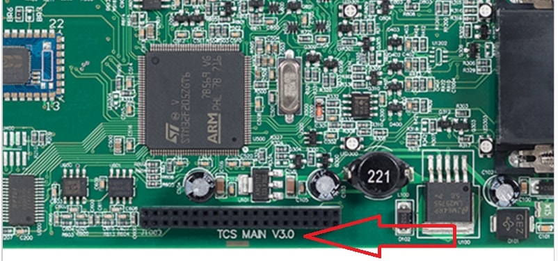 Фото основной платы Autocom/Delphi версии 3.0, маркировка ревизии