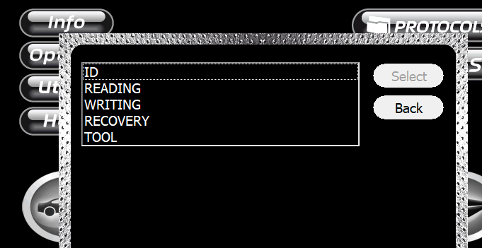 KESS Programming Menu