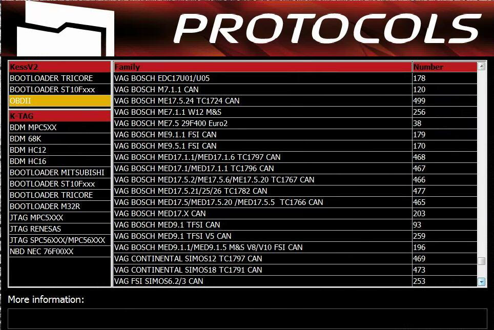 KESS Protocol Selection