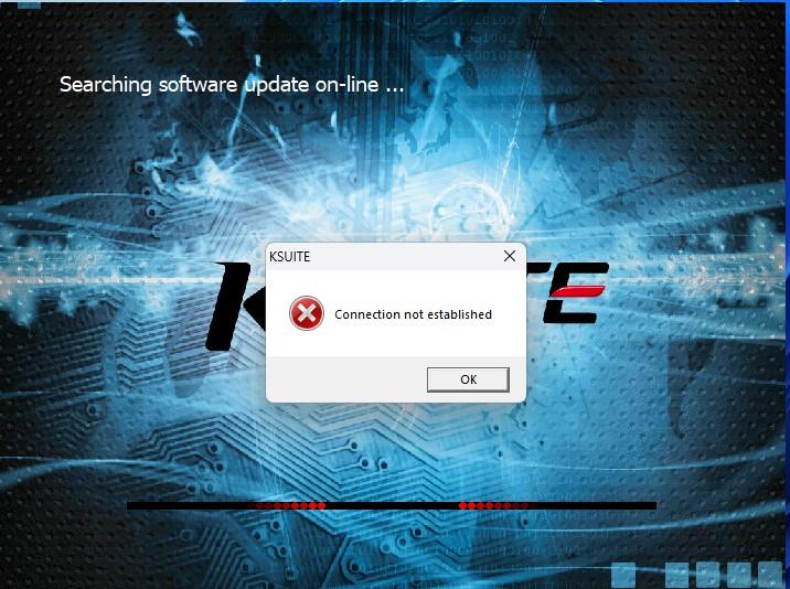 Скриншот ошибки Connection not established